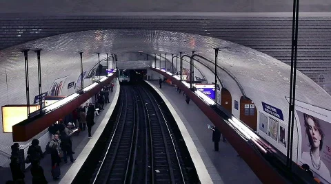 Subway train is comming Stock Footage 657959