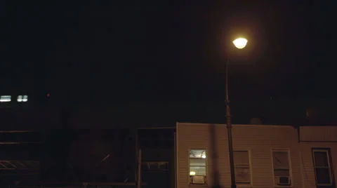 Subway Train Elevated Night NYC New York City Brooklyn Stock Footage 41870791