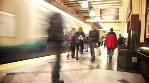 Subway train Stock Footage 10731940
