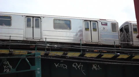 Subway Train Stock Footage 37123714