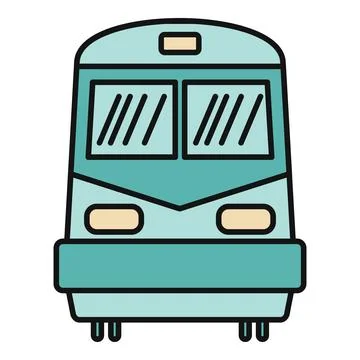 Subway train front view vector illustration icon Stock Illustration