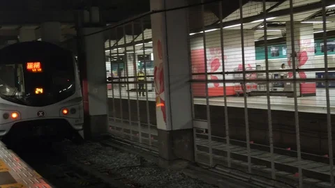 Subway train in Hong Kong Stock-Footage 108580066