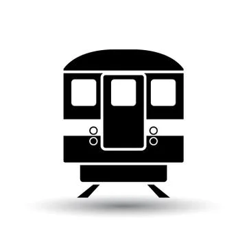 Subway train icon front view Stock Illustration