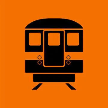 Subway train icon front view Stock Illustration