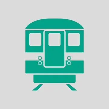 Subway Train Icon Front View Stock Illustration