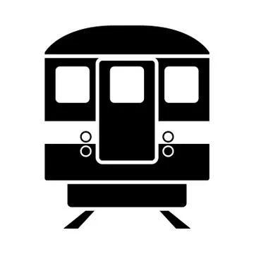 Subway Train Icon Front View Stock Illustration