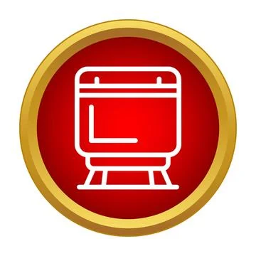 Subway train icon representing public transport Stock Illustration