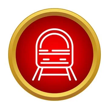 Subway train icon representing urban rail transportation Stock Illustration