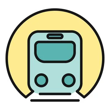 Subway train icon representing urban transportation concept Stock-Illustration