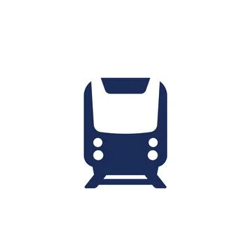 Subway train icon on white Stock Illustration