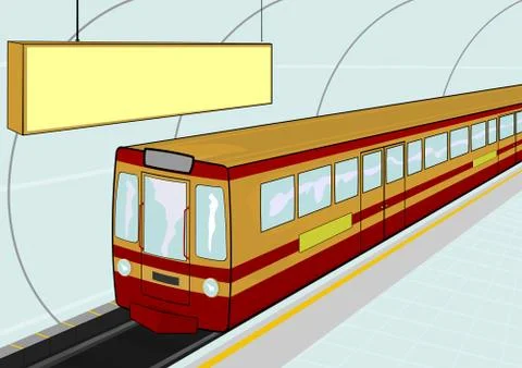 Subway train Stock Illustration