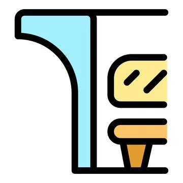 Subway train interior with empty seat and window Illustrazione stock