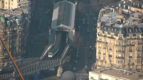 Subway train in Paris Stock Footage 375402