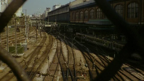 Subway train Paris Stock Footage 129043650
