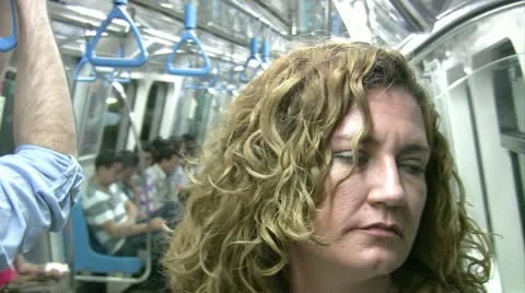 Subway Train Passenger Stock Footage 11101608