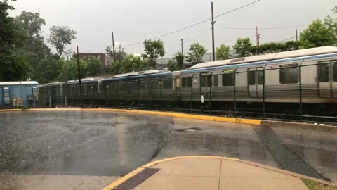 Subway Train passing Stock Footage 244424866