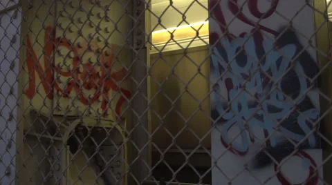 A subway train passing - high speed in New York. Stock Footage 44280149