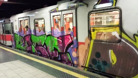 Subway train Stock Photos