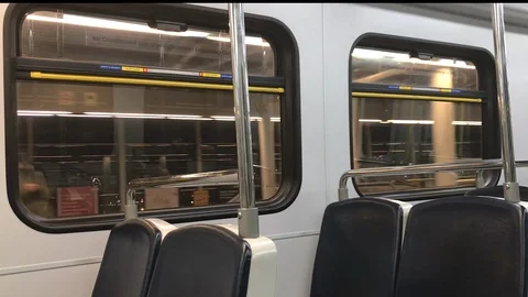 Subway Train Ride Stock Footage 120107988