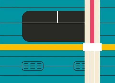 Subway Train Side Stock Illustration