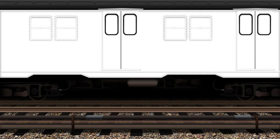 Subway Train Template Stock Illustration