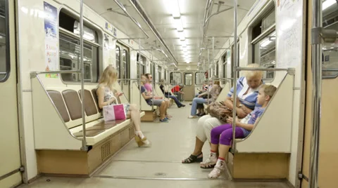 Subway train timelapse Video stock 27787151
