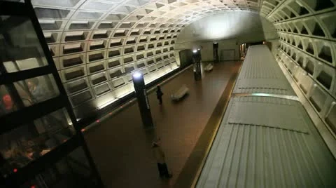 Subway Trains 2 Stock Footage 12324328