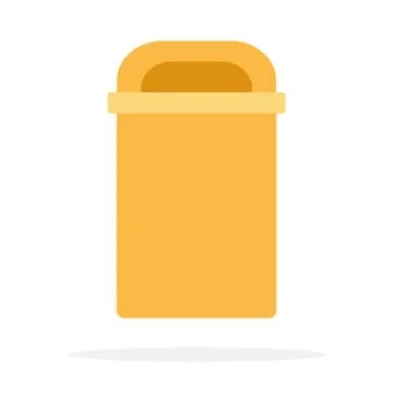 Subway trash can vector flat isolated on white Stock Illustration