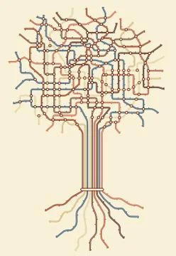 Subway tree Stock-Illustration