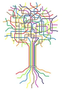 Subway tree Stock Illustration