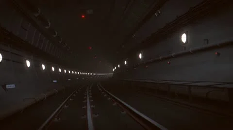 Subway Tunnel CG (HD) Stock-Footage 10907265