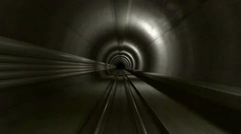 Subway tunnel Stock Footage 528296