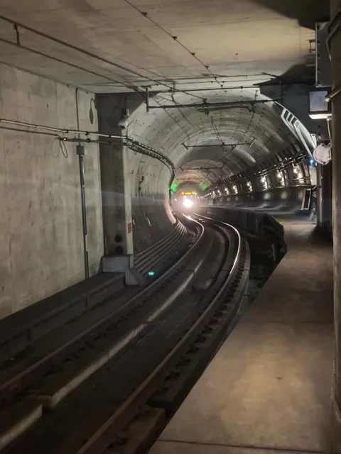 Subway tunnel Stock Footage 202083448