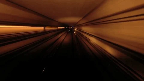 Subway Tunnel Timelapse Видео 95332146