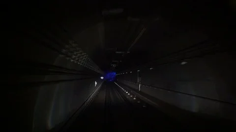 Subway Tunnel View. Forward. Video stock 73356773