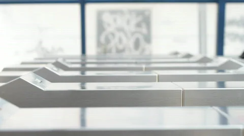 Subway turnstiles  Stock Footage 743931