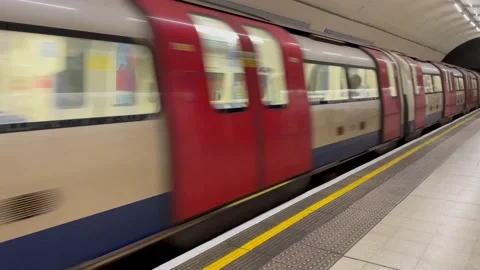 Subway underground Train departs Stock Footage 213055049
