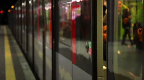Subway Underground Train_Expo Milan 2015 Stock Footage 45529593