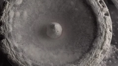 Subwoofer Audio Speaker Vibrations with white particles. Bounce on the column Stock Footage 152181666