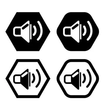 The subwoofer on flat icon vector illustration symbol Isolated template. Stock Illustration