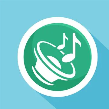 The subwoofer on flat icon vector illustration symbol Isolated template. Illustrazione stock