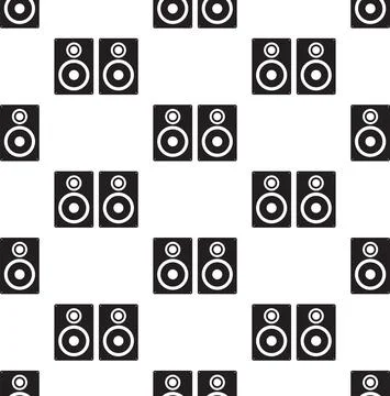 Subwoofer Seamless Stock Illustration