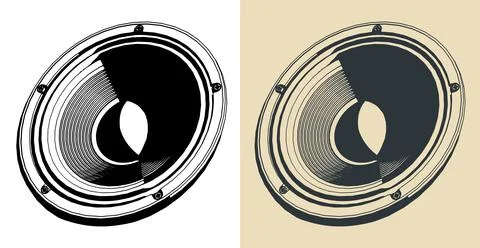 Subwoofer speaker Stock Illustration