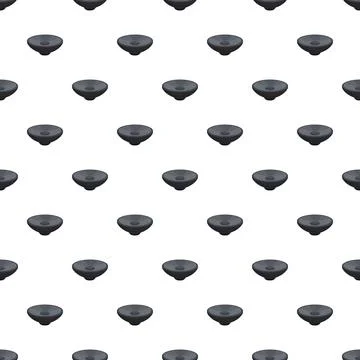 Subwoofer speaker seamless pattern for audio background Illustrazione stock