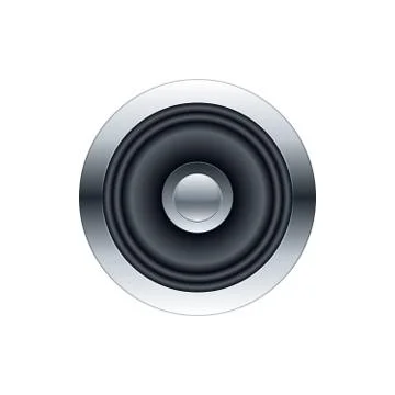 Subwoofer speaker, vector illustration Stock Illustration