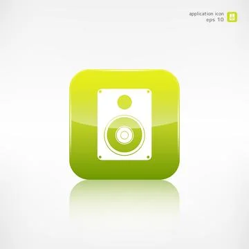 Subwoofer web icon. Application button. Stock Illustration
