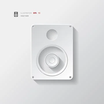 Subwoofer web icon. Application button. Stock Illustration