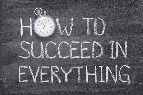 Succeed in everything watch Stock Photos