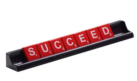 Succeed word Fotos de archivo