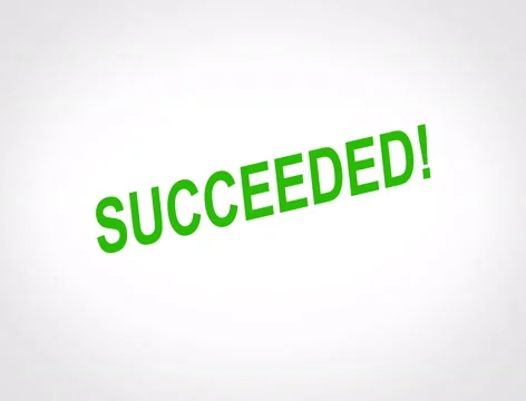 Succeeded Concept, words fall down on white background Video stock 42904936